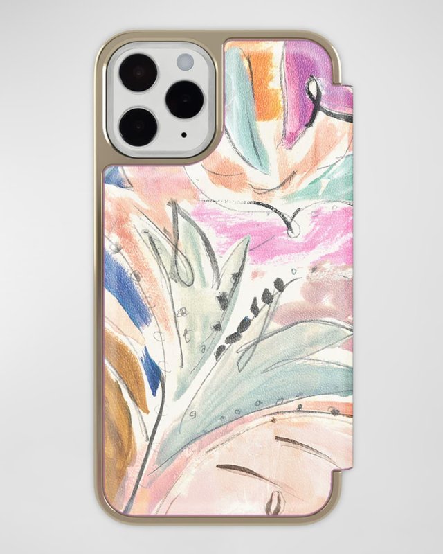 Floral Mirror Folio iPhone 14 Pro Case